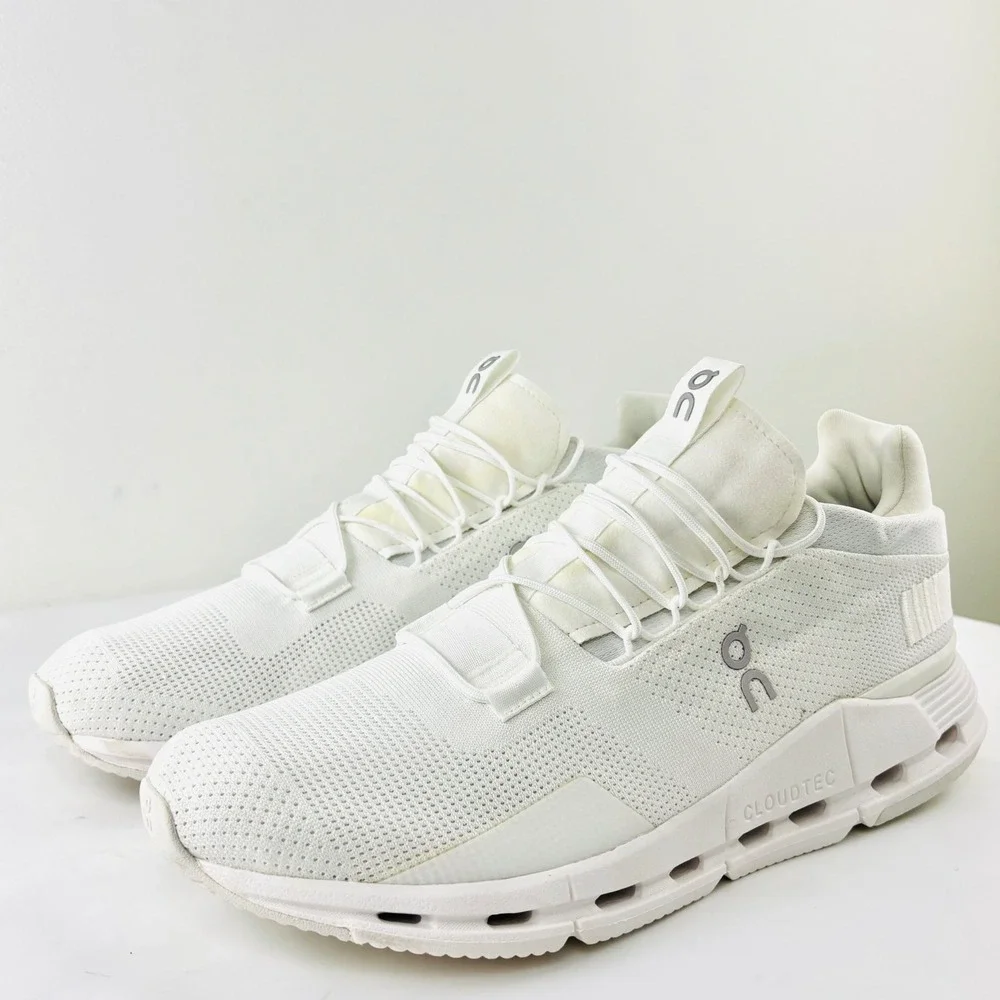 On Running Cloudnova 2 Sneakers Men's Sz. 12.5 All White CloudTec Athletic Shoes